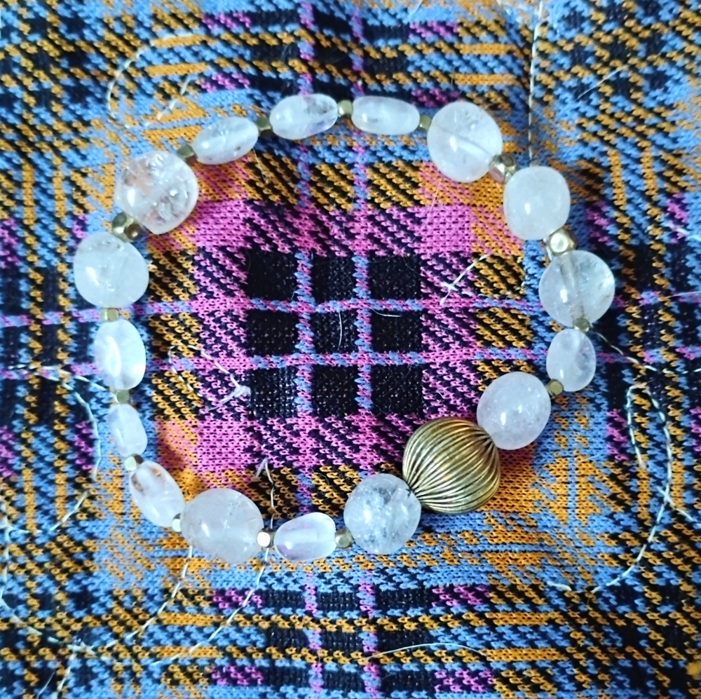 Handmade Snowy Quartz Bracelet